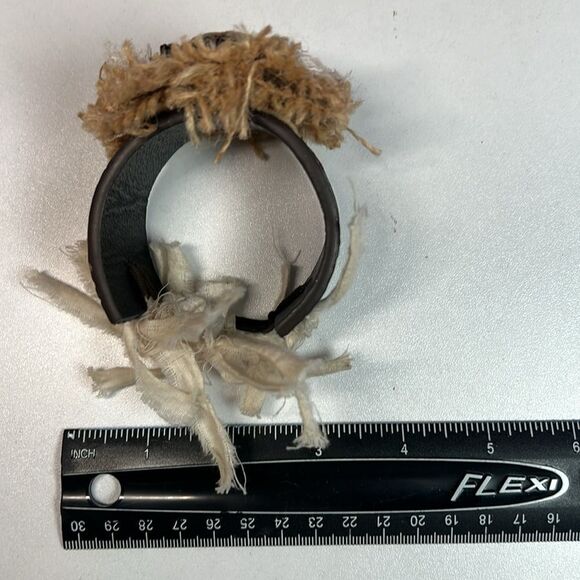 Handmade Steam Punk Cameo Leather Cuff Bracelet Conversation Starter - Picture 4 of 6